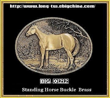 Standing Horse Buckle Brass