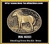 Standing Horse Buckle Brass