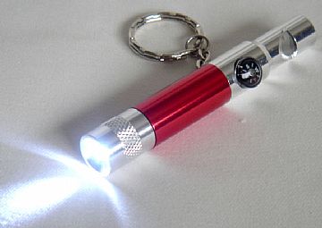 Led Keychain With Whistle