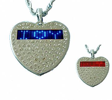 Heart Style Red Led Dog Tag /Gift