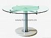 Modern Tempered Glass Top Swivel Round Dining Table (CT-040)