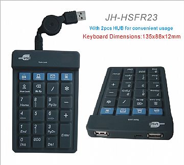 Usb Numeric Keypad With Hub