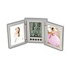 Foldaway Photo Frame With LCD Clock, Travel Mate