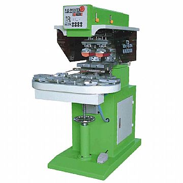Pneumatic 2-Colour Pad Printing Machine With Conveyor