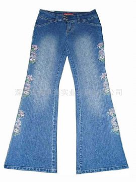 06-0018#Embroidered Lycra Jeans