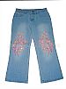 06-0017#Beaded Lycra Jeans