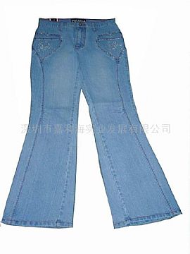 06-0016#Beaded Lycra Jeans