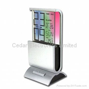 Calendar Clock With Changing Backlight &Amp; Music Enjoyment