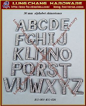 30Mm Alphabet Rhinestones