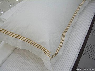 Hotel Jacquard Pillowcase With Embroidery Design