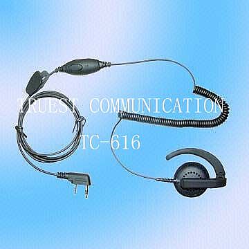 Retractable Bone Type Ear Microphone Set For Two-Way Radio Transceivers -