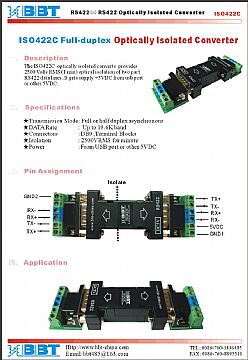 Rs422-Rs422 Isolate Driver