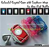 Colourful Crystal Case With Earphone Wrap For Ipod Shuffle 2Nd