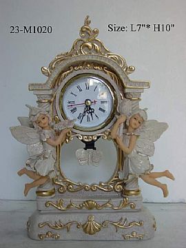 Polyresin And Clocks Angelets