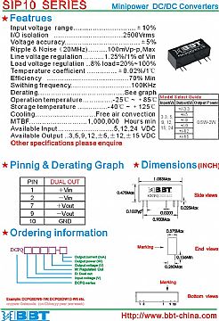 Sip10-Dcpq Series Dc/Dc