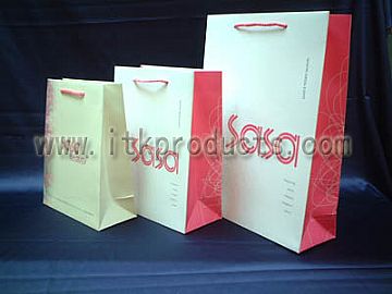 Printed Kraft Paper Bag Packaging Shopping Handbag