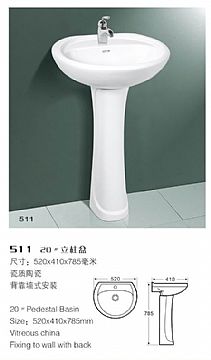 Basin With Pedestal